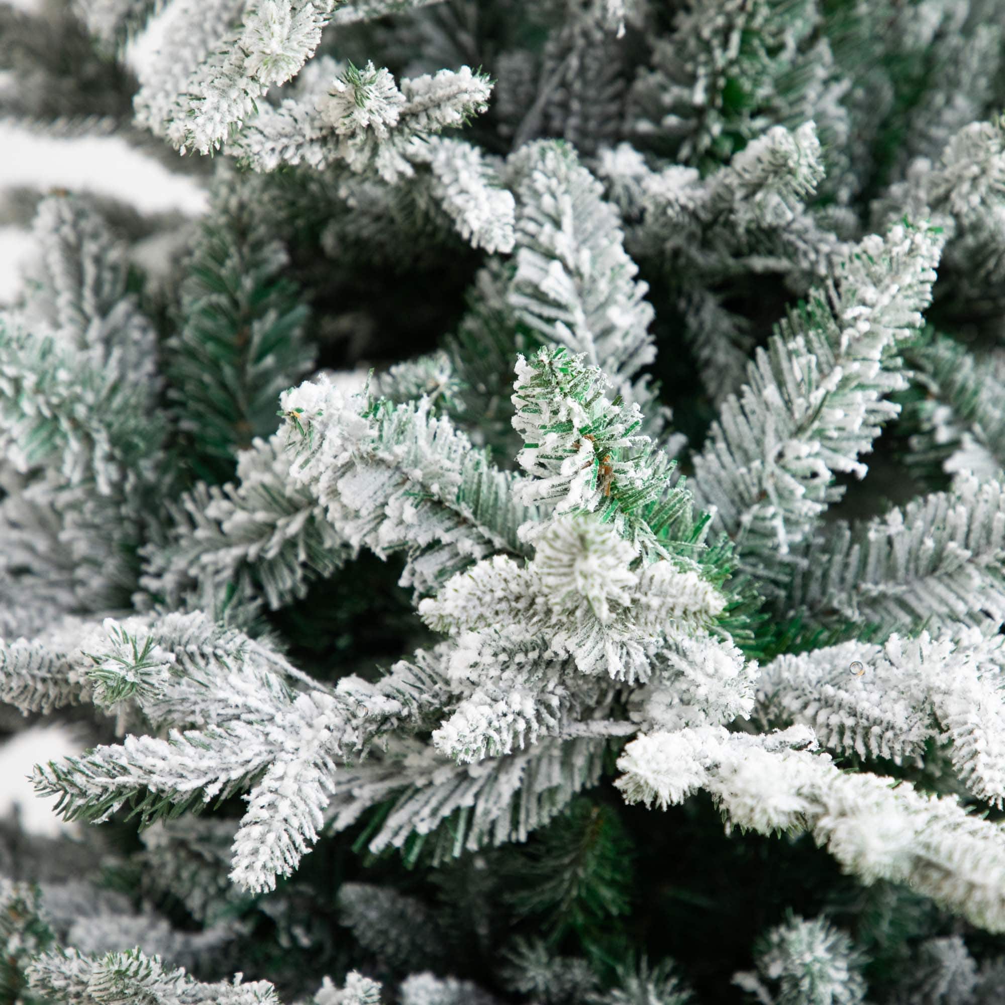 6ft. Pre-Lit Fraser Fir Flocked Artificial Christmas Tree with Instant, Warm White LED Lights